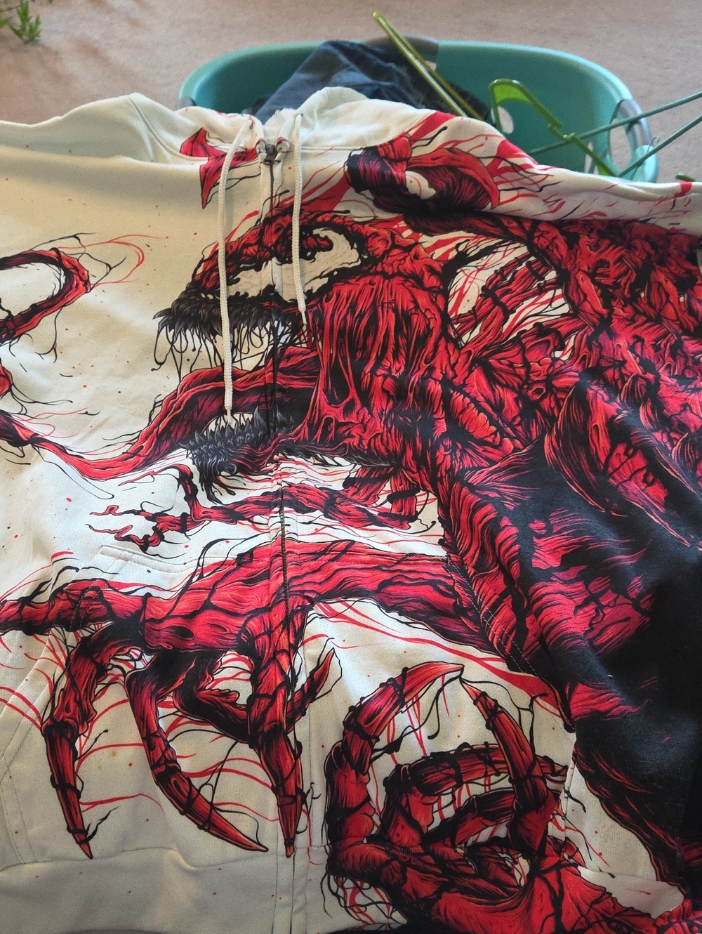 Mens Red Graphic Hoodie - Venom